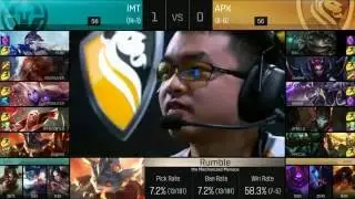 IMT vs APX Game 2 D1W8 NA LCS Summer Split 2016 |Apex Gaming vs Immortals Day 1 Week 8