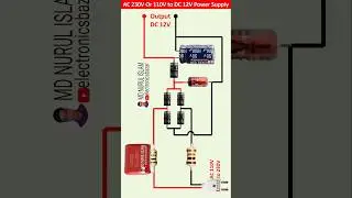 How to Convert AC 220V to DC 12V Without Transformer || Transformer Less 12V DC Power Supply