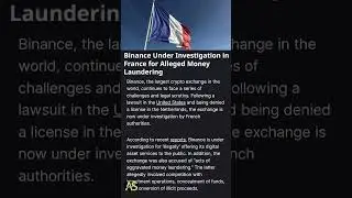 Binance Shock: Money Laundering Allegations Investigated in France!