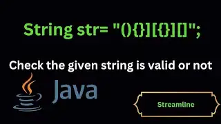 Java string program to validate parentheses checks