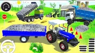 🔴Drive JCB and Uploading 🪨🏗Stone From Dumper🌋 Truck in Game #truck #jcb #tractor #dumper #games 0139