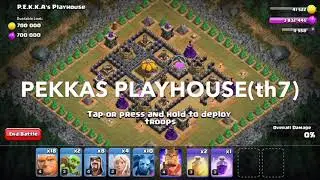 How to beat PEKKAS playhouse at th7(2019) In clash of clans