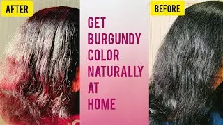 Get Burgundy hair color Naturally at home | Stop grey hair Naturally | I Use This Homemade Hair Dye