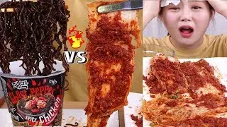 ASMR Mukbang｜선화동 실비김치 vs 대박 고스트페퍼 누들!! 어떤게 더 매울까?? 맞춰보세요~(^^*)