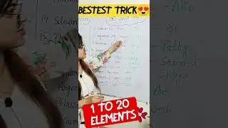 TRICK TO LEARN 1 TO 20 ELEMENTS #science #class 10 #trick #elements