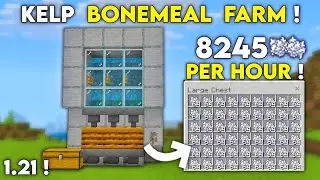 BEST 1.21 AUTOMATIC BONEMEAL FARM TUTORIAL in Minecraft Bedrock (MCPE/Xbox/PS4/Switch/PC)
