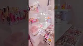 Dream Makeup Vanity ✨💖 #shorts #vanity #viral #makeup #decoration #room #tocador #maquillaje #ideas