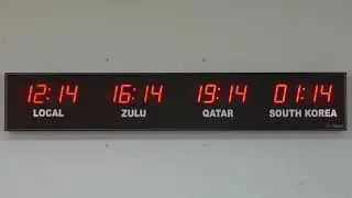 BRG Precision Product's 661J - 4 Zone, Fixed Zone, Time Zone Clock Display