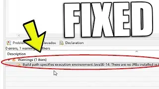 Fix: Eclipse Warning 