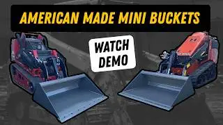 Mini Skid Steer Bucket Demo | Berlon Low Profile Long Bottom Bucket in Action Grading & Finish Work
