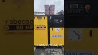 Copper Slag Blasting Setup Installation | 50 HP Electrical Screw Compressor | High Production Demo