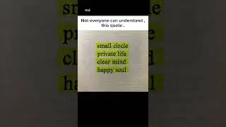 Small circle private life clear mind happy soul #success #motivation #quotes
