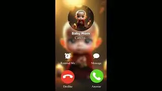 Baby Monk on 3 different calls... #baby #monk #babymonk