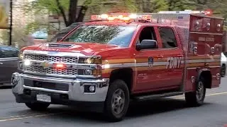FDNY Command Tactical Unit Responding On Main Street In Roosevelt Island, Manhattan, Queens, NYC