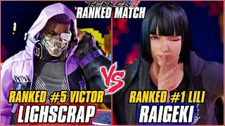 TEKKEN 8 ▰ LIGHSCRAP (#5 Ranked Victor) vs RAIGEKI (#1 Ranked Lili) ▰ T8 HIGH LEVEL GAMEPLAY