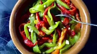 Salada de Pimentos Assados - Portuguese Grilled Pepper Salad