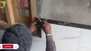 How to decorate wall tile with black patti border 