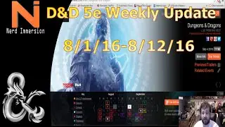 D&D Weekly Update-New Warlock/Wizard Subclass & D&D in Theaters?!? (8/1/16-8/12/16) | Nerd Immersion