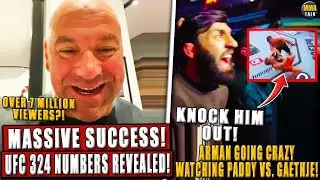 MASSIVE SUCCESS! UFC 324 Numbers REVEALED! Arman GOING CRAZY watching Paddy vs Gaethje;O'Malley-Cory