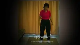 Qigong set 1 7เสื้อแดงแนวนอน