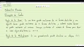 Principio de la Suma y Principio de la Multiplicación
