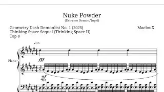 Nuke Powder By MaelouX (Thinking Space II And Top 0) Piano Cover 