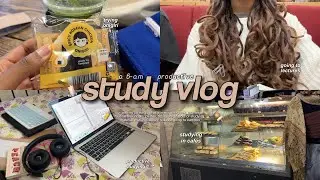 6am vlog 🍙 going to uni, morning routine, pilates, studying in café, skincare, lectures, friends