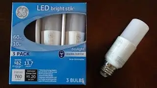 GE Bright Stik Daylight 10watt LED Light Bulbs