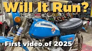 Первое видео 2025 года. Первый запуск недавно приобретенной Honda SL70.