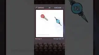 🗡 SWORD VS DAGGER ⚔️#satisfying #simulation #physics #rpg #gamedev