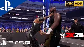 WWE 2K25 - Damian Priest vs. Omos - Fall Count Anywhere Match | PS5 Pro Gameplay [4K60]