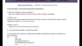 Java Interview Question And Answer 35 Java Exception Interview Question Part   1