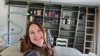 new home library + I dyed my hair BROWN + costco haul :)