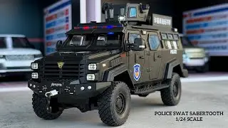 HD Miniature | Black Police SWAT Sabertooth 1/24 Scale Model