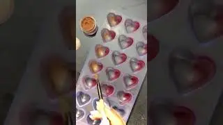 DIY airbrush coloured Chocolate BonBons -  