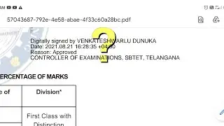 TS ECET 2021 | Diploma interim Certificate Signature Validation Process