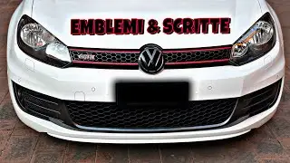 Sostituzione LOGHI & SCRITTE Volkswagen Golf GTI - Replacement Emblem and writings Volkswagen Golf