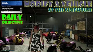 Modify a Vehicle at the Clubhouse 🔧 Daily Challenge ✅ GTA 5 Online