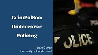 Undercover Policing and Officer Wellbeing