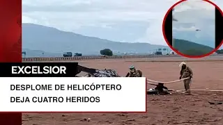 Se desploma un helicóptero en Laguna de Sayula, Jalisco; hay cuatro heridos