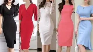Gorgeous Fabulous And Elegant Stylish Simple Plain Bodycon /Sheath /Pencil Slim Dress Design