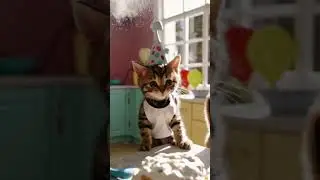 Cute Kittens Baking a Birthday Cake 🎂🐱