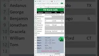 Fill Blank Cells Shortcut | Paste Down in Excel 