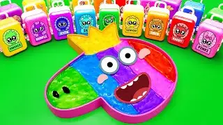 Satisfying ASMR | Making Peppa Pig Slime Bathtub by Mixing Mystery Sprunki CLAY Eggs
