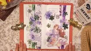 [ASMR]🪻보라&초록🌿감성 다이어리꾸미기 | 활용다꾸 | IeeBee | 제품제공 | 해외배송 | 할인코드 |#scrapbooking #unboxing#papertherapy 
