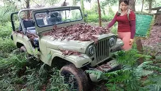 Full Video. Repair and restore abandoned old car many years, cleaning super big displacement car