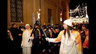 Marco Bezzecchi accende il braciere olimpico a Rimini (05-01-2026)