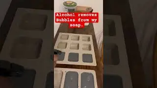 Alcohol removes bubbles from soap. #handmadesoap #soapmaker #soaptutorial