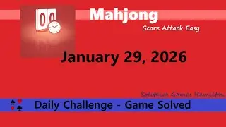 Microsoft Mahjong | Score Attack Easy - January 29, 2026 | Daily Challenges