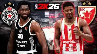 Karijera sa Crvenom Zvezdom u nba 2k 26 derbi protiv Partizana (ep 2)